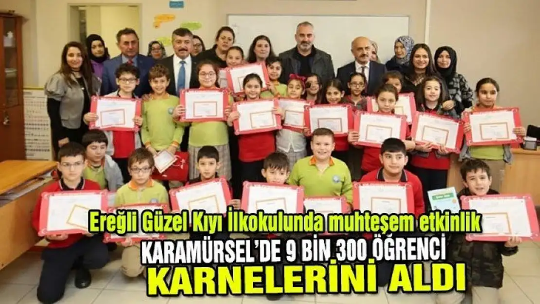 Karamürsel'de 9 bin 300 öğrenci karne aldı