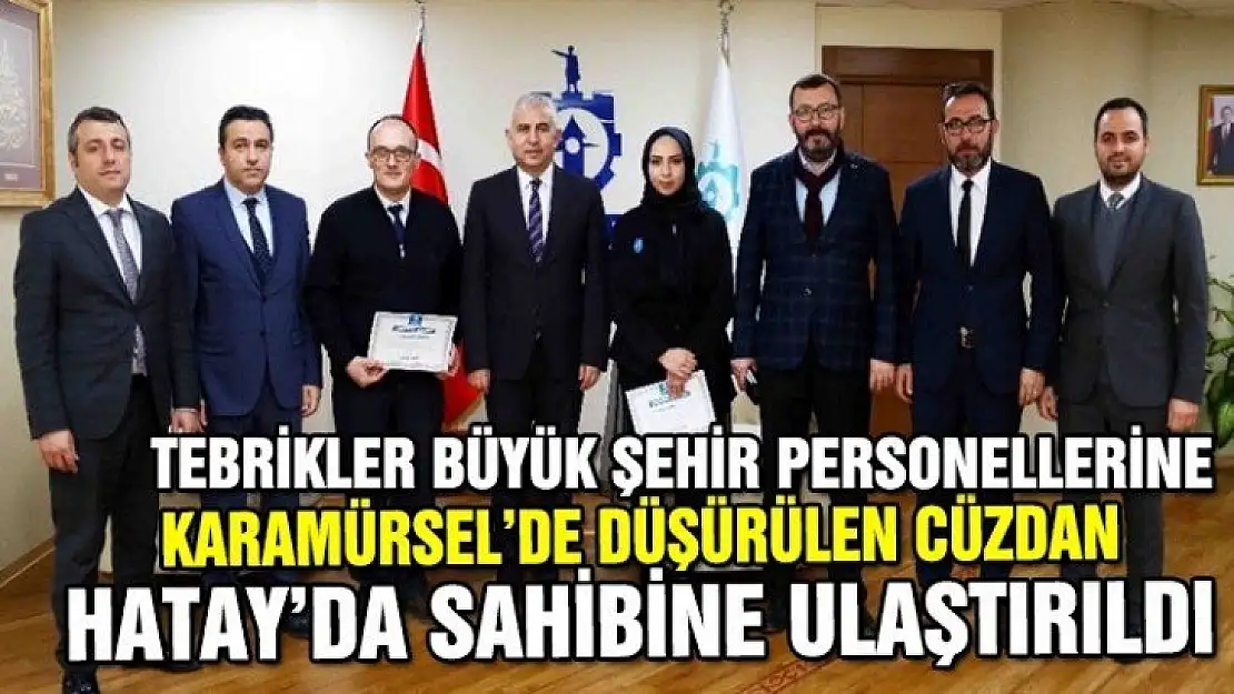 Karamürsel'de kaybolan cüzdan, Hatay'dan gelen mesajla sahibine ulaştırdılar