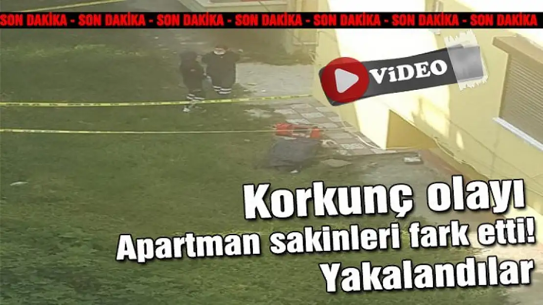 Korkunç olayı apartman sakinleri fark etti! Yakalandılar