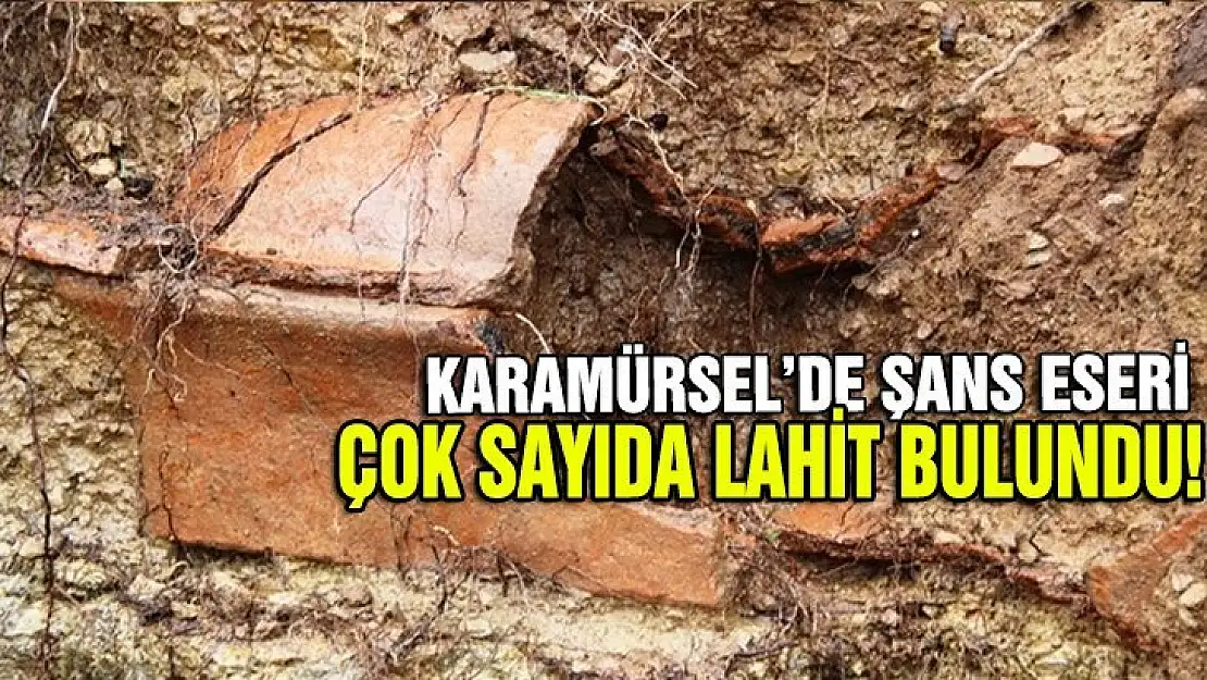 Karamürsel'de şans eseri lahit mezar bulundu