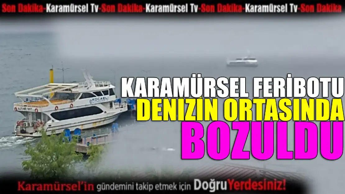 Kocaeli Büyükşehir Belediyesi'ne Ait Yolcu Teknesi Arızalandı