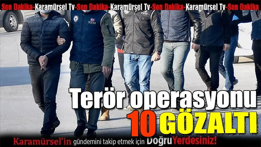 Kocaeli'de terör operasyonu: 10 gözaltı