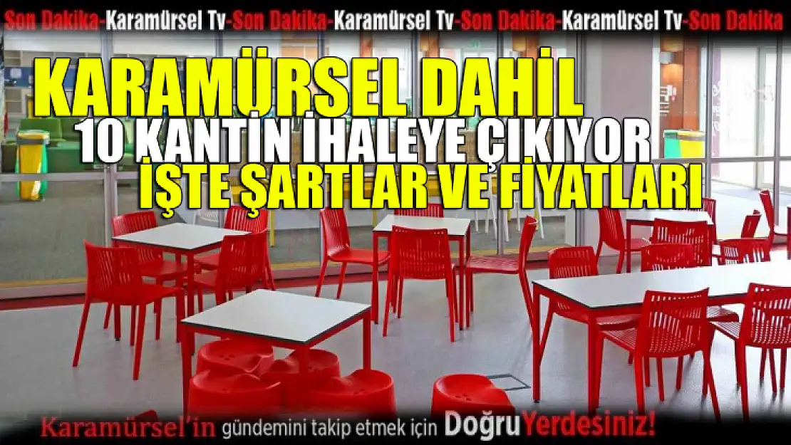 Kocaeli geneli on kantin ihaleye çıkacak