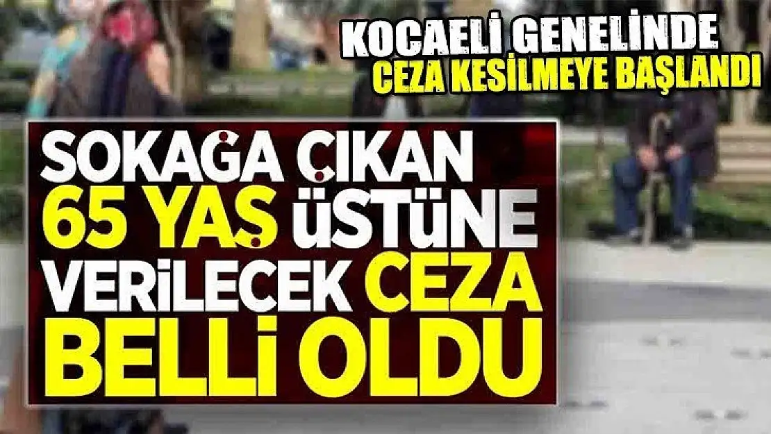 Kocaeli genelinde sokağa çıkan 65 yaş üstüne ceza kesilmeye başlandı!