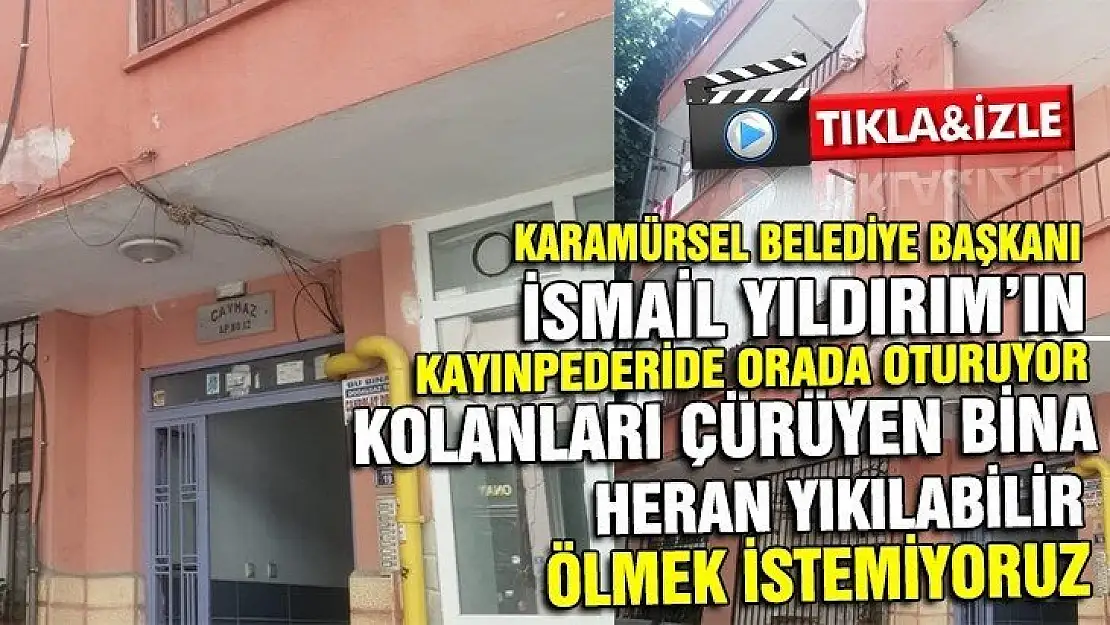 KOLONLARI ÇÜRÜYEN BİNA HER AN YIKILABİLİR!