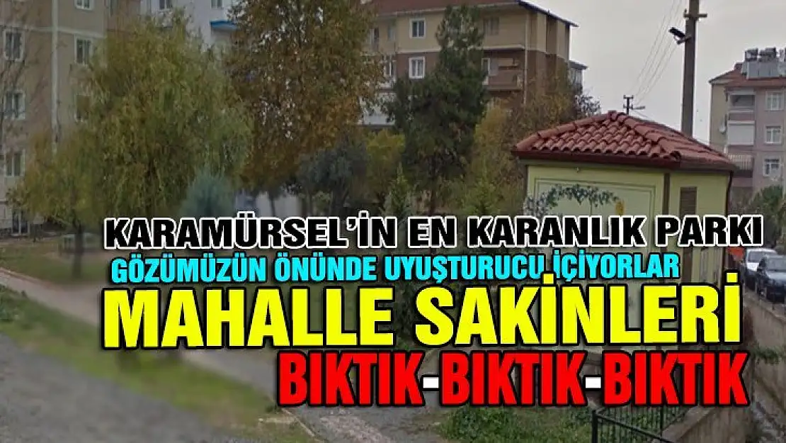 Mahalle sakinleri artık yeter dedi!