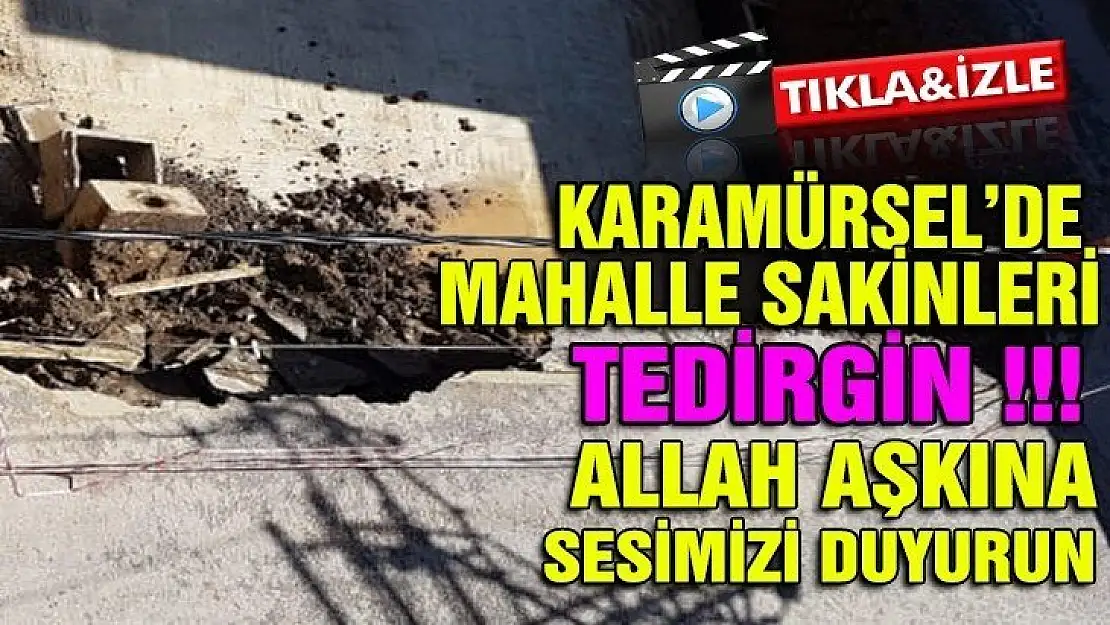 Mahalle sakinleri tedirgin