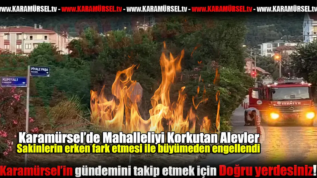 Mahalleliyi Korkutan Alevler Kontrol Altında!
