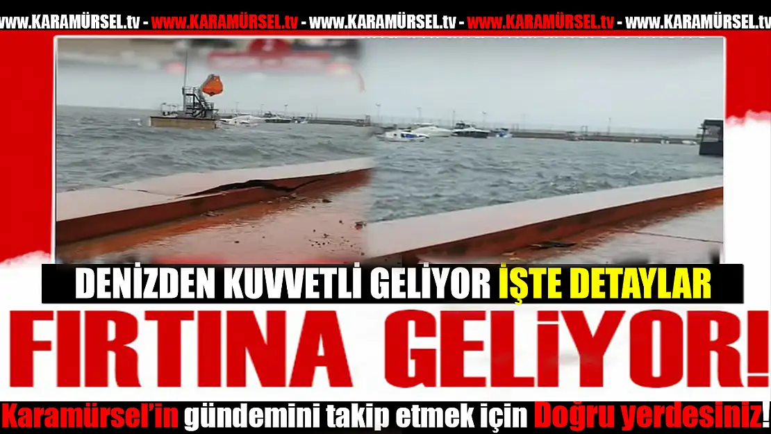 Meteoroloji'den Karamürsel İçin Fırtına Uyarısı!