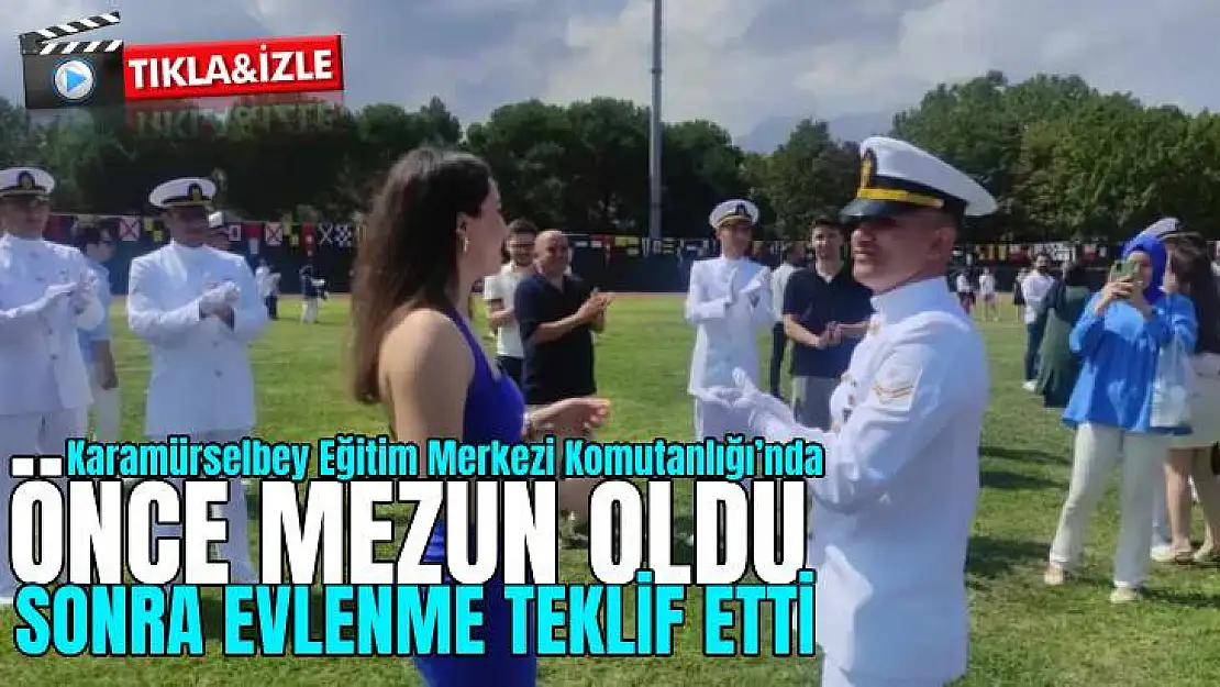 Mezuniyet Töreni Evlilik Teklifiyle Taçlandı