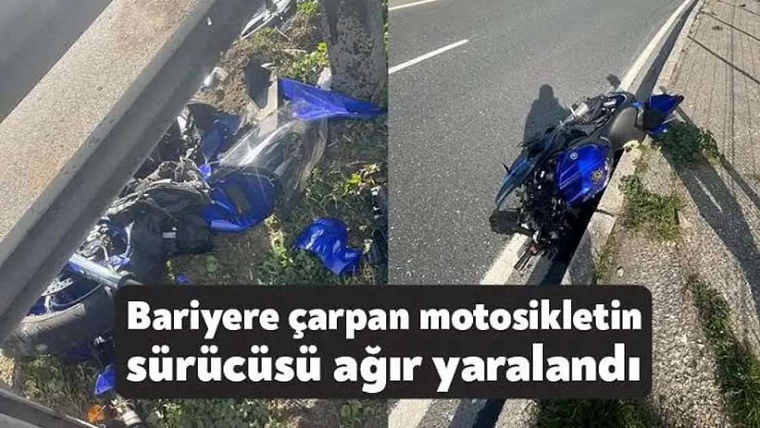 Motosiklet Kazası 1 kişi ağır yaralandı