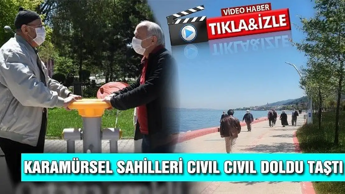 Sokağa çıkanlar Karamürsel sahillerine akın ettiler