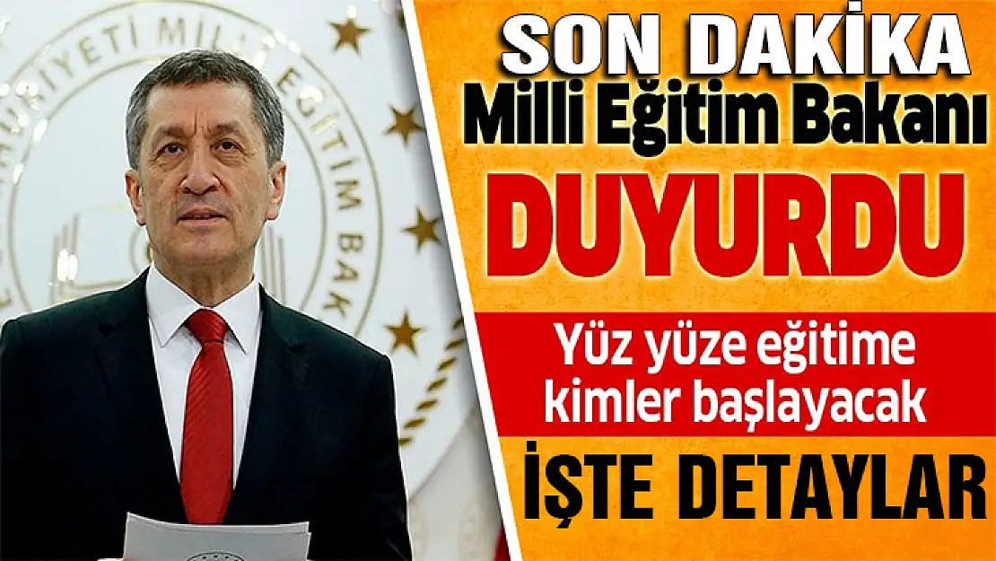 Son dakika: Milli Eğitim Bakanı Ziya Selçuk açıklayacak