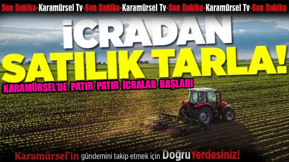 Tarlalar ard arda icradan satışa çıkmaya devam ediyor!