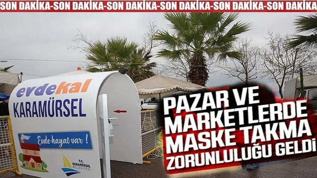 Toplu alanlarda maske takma zorunluluğu geldi