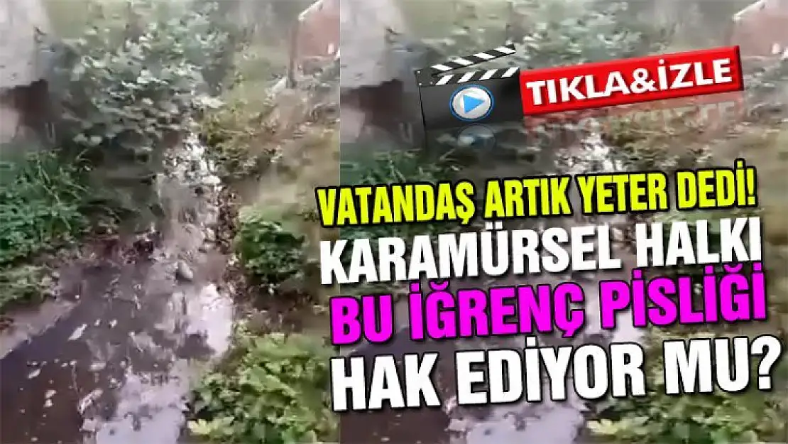 VATANDAŞ YETER ARTIK DEDİ! DEREDEN PİSLİK AKIYOR!