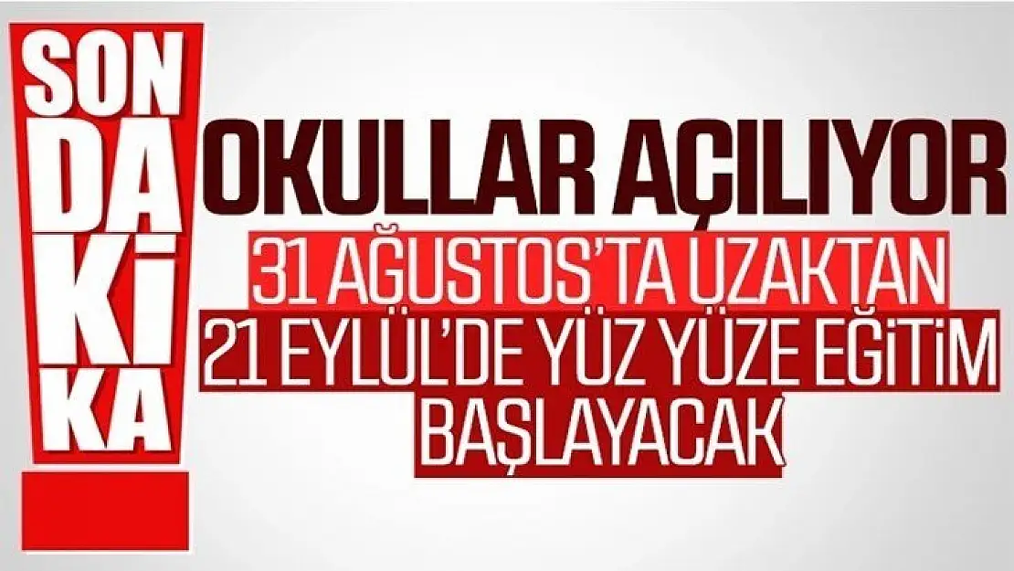 Ziya Selçuk okulların açılışıyla ilgili kararı açıkladı