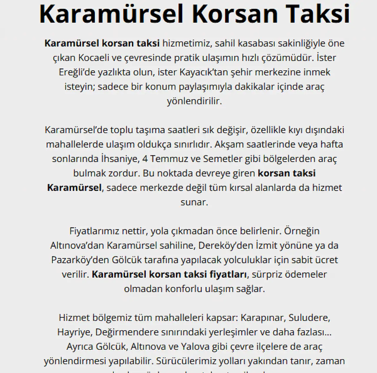 Karamürsel'de 'Korsan Taksi' Alarmı