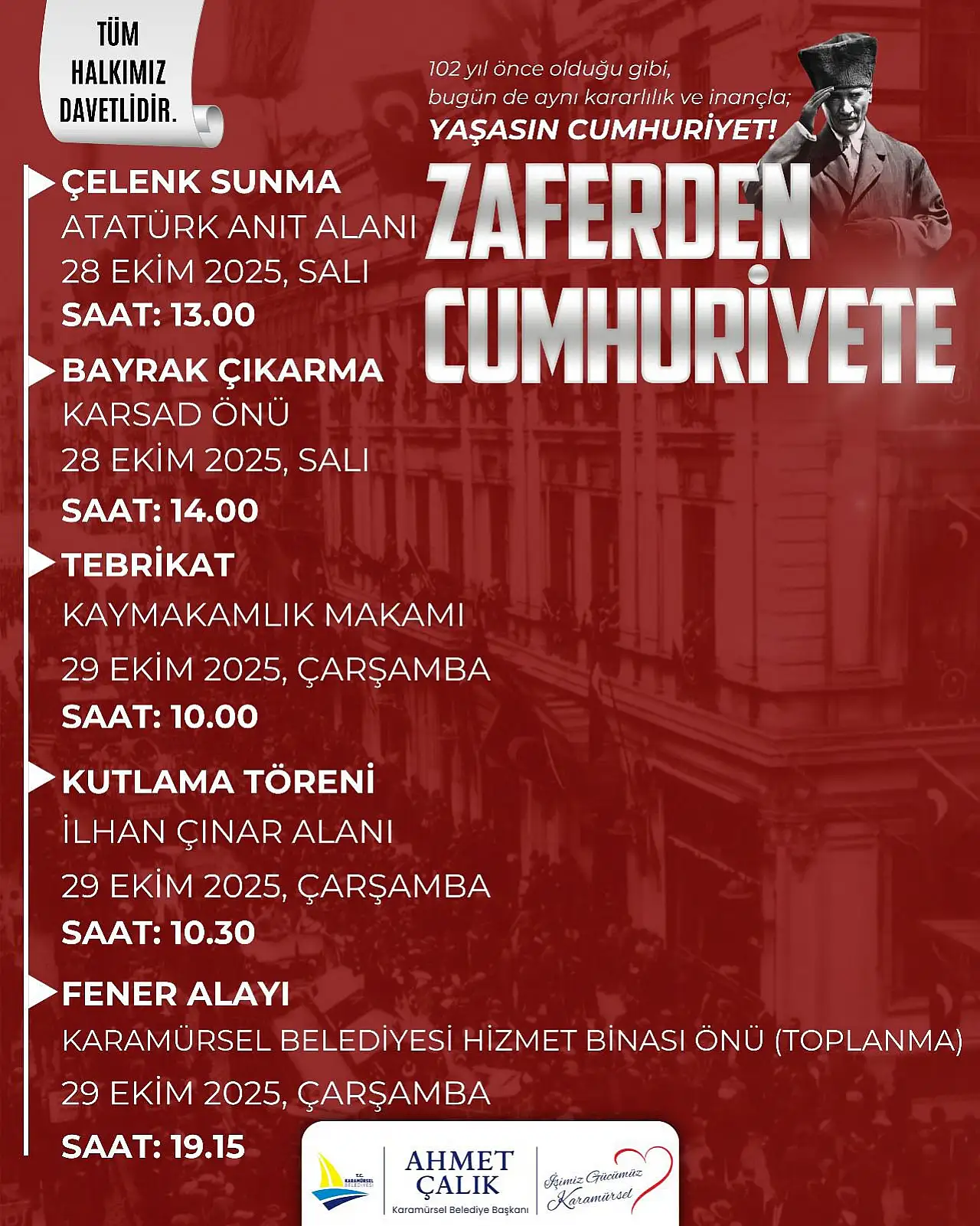 KARAMÜRSEL CUMHURİYET COŞKUSUNA HAZIR!