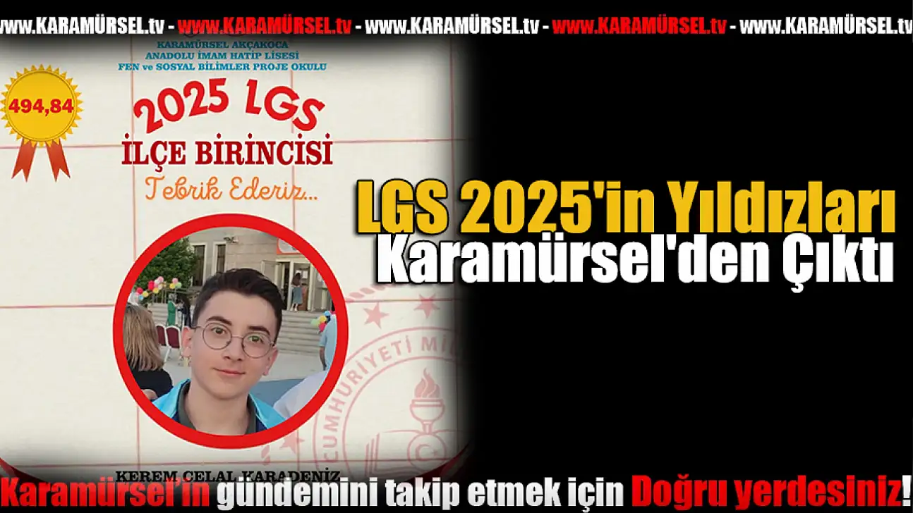 LGS 2025'in Yıldızları Karamürsel'den Çıktı