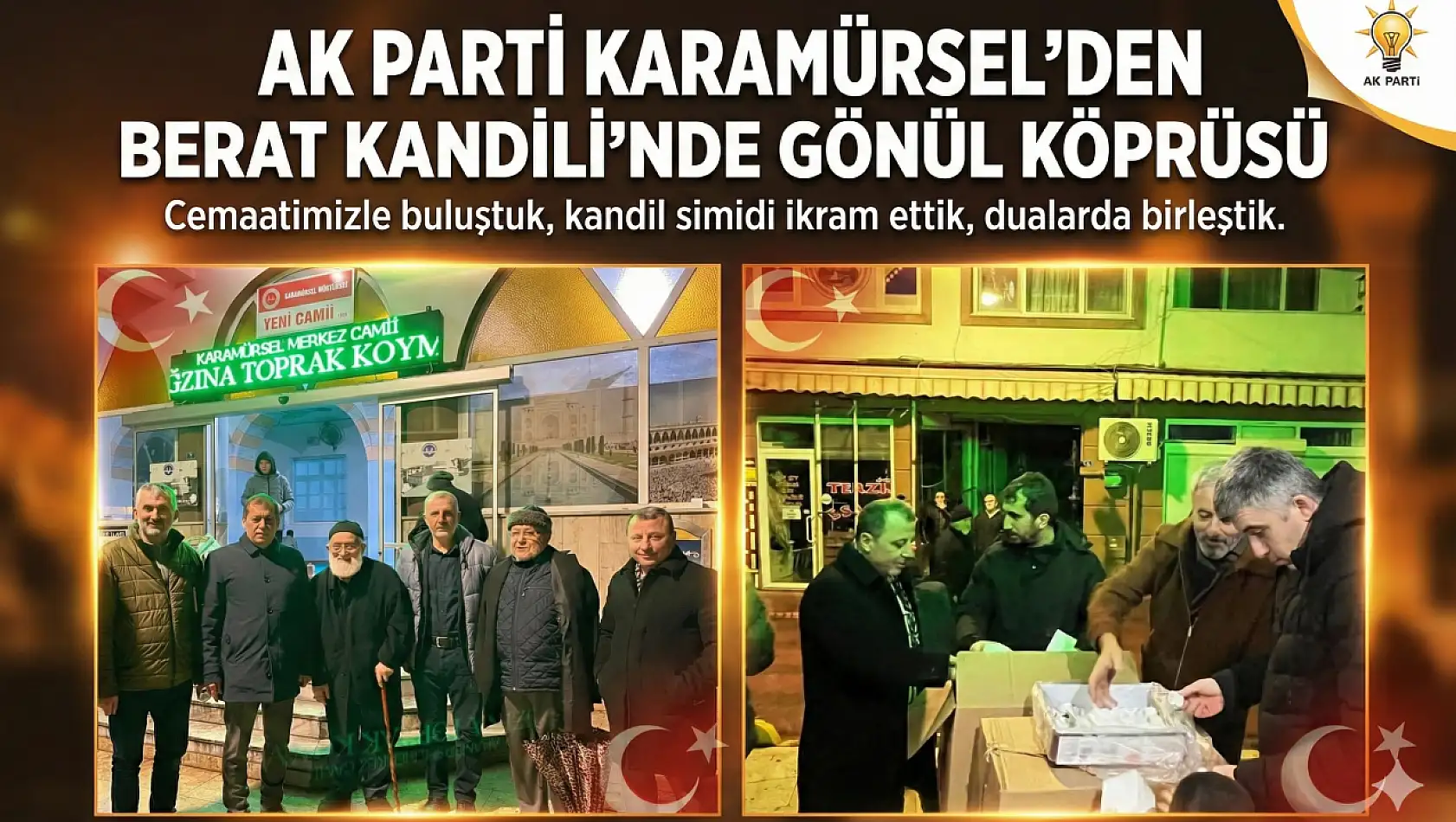 AK Parti Karamürsel'den Berat Kandili'nde Gönül Köprüsü
