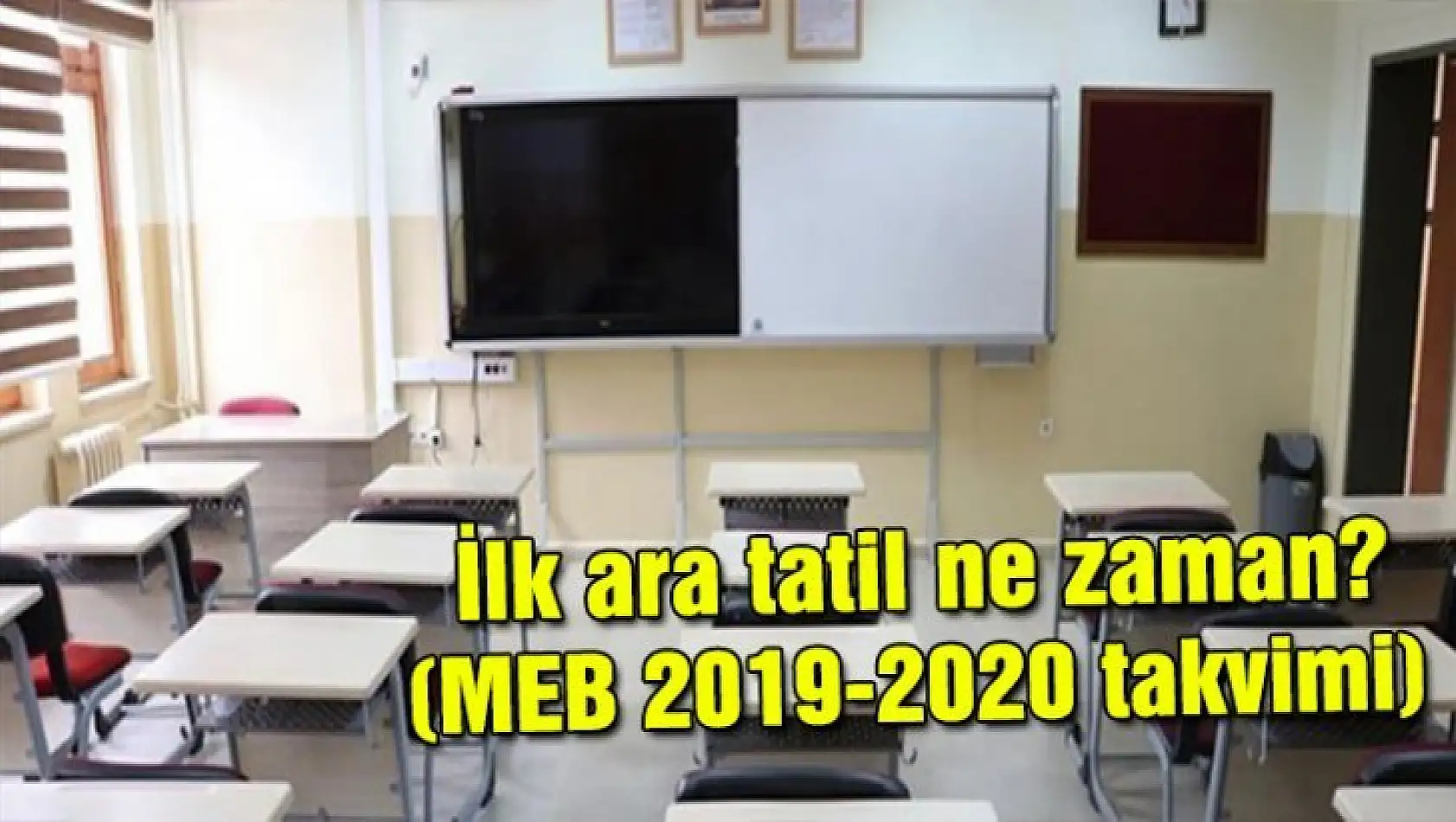 İlk ara tatil ne zaman? (MEB 2019-2020 takvimi)