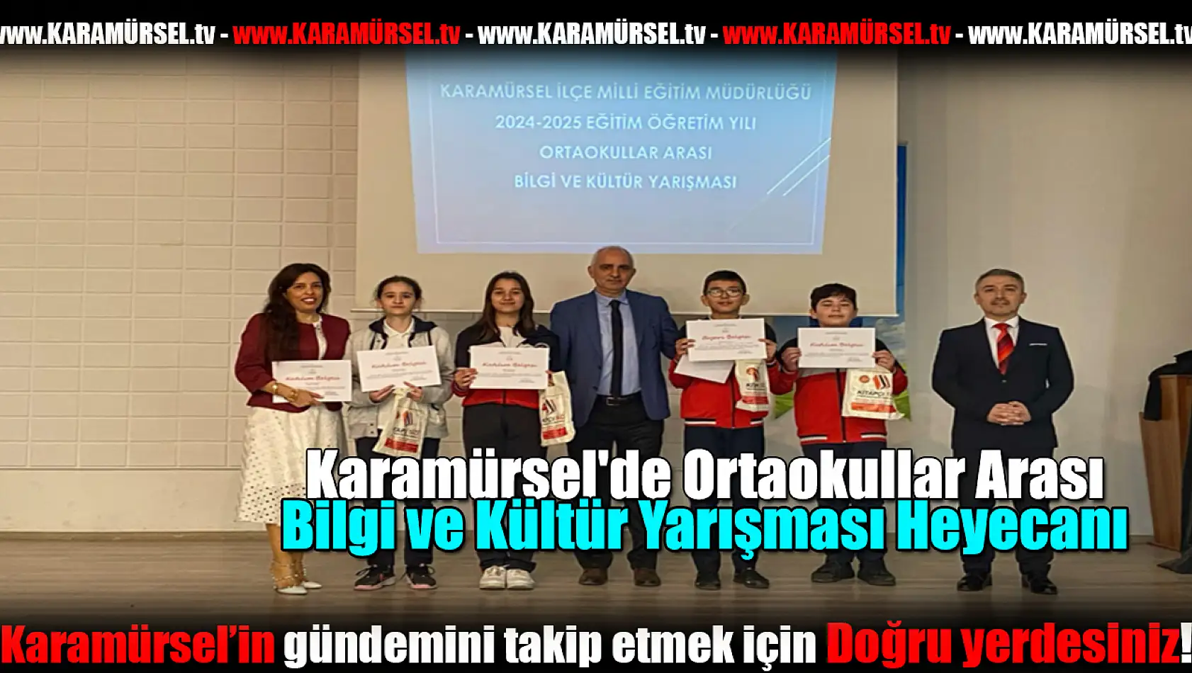 Karamürsel'de Ortaokullar Arası Bilgi ve Kültür Yarışması Heyecanı