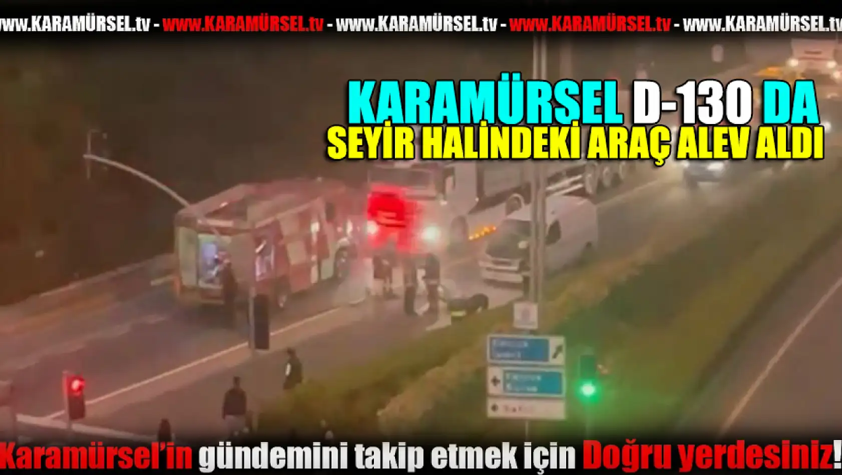 Karamürsel'de Seyir Halindeki Araç Alev Aldı