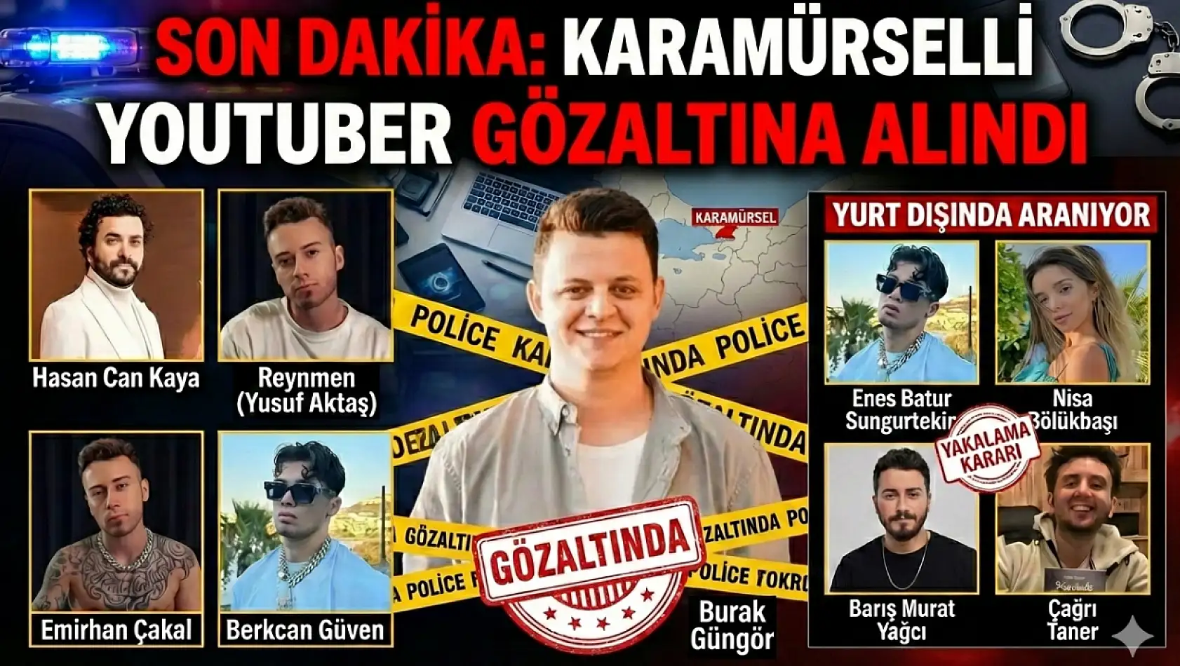 Karamürselli Ünlü YouTuber Gözaltına Alındı