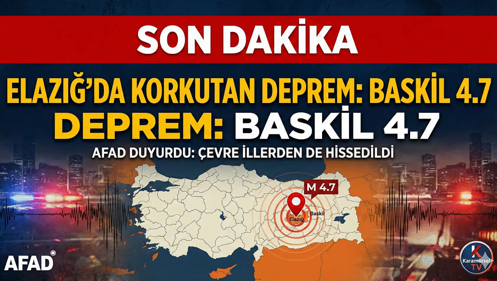 SON DAKİKA Korkutan Deprem: 4.7 ile Sallandı