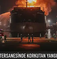 Altınova'da bir tersanede bakıma gelen gemide yangın çıktı