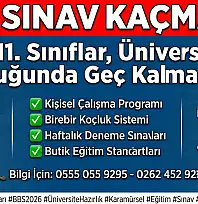 Bu sınav kaçmaz