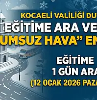 Kocaeli Valiliği Duyurdu! Okullar tatil oldu!