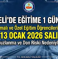 Kocaeli Valiliği Kar tatilini Duyurdu!