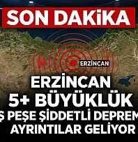 SON DAKİKA: Erzincan'da Peş Peşe Şiddetli Depremler!