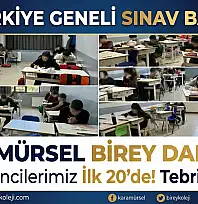 Türkiye Geneli Değerlendirme Sınavına Karamürsel Damga Vurdu