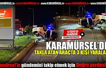 Bariyerlere Çarpan Araç Takla Attı: 3 Yaralı!