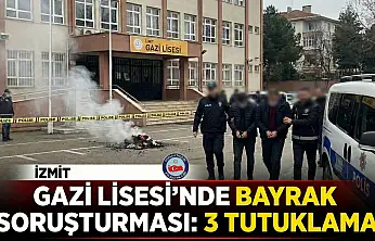 İzmit'te 'Bayrak Yakma' olayında 3 Okul Görevlisi Tutuklandı.