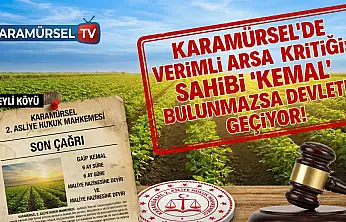 Karamürsel'de Arsanın Sahibi Çıkmazsa Devlete Geçecek!