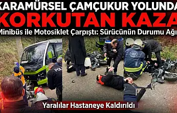 Karamürsel'de Korkutan Kaza: Motosiklet Sürücüsü ağır yaralı!