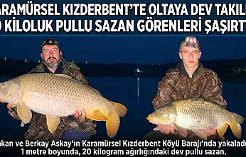 Karamürsel Çamdibi Barajında Oltaya Dev Takıldı