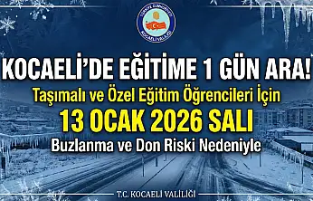 Kocaeli Valiliği Kar tatilini Duyurdu!