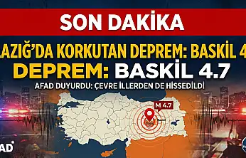 SON DAKİKA Korkutan Deprem: 4.7 ile Sallandı