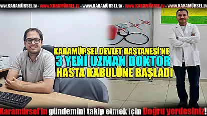 DEVLET HASTANESİ'NE 3 YENİ UZMAN DOKTOR ATANDI