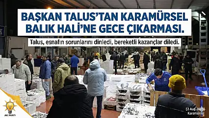 Talus'tan Karamürsel'de Esnafla Buluştu