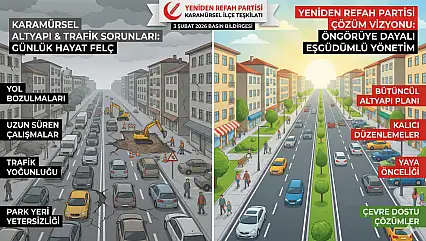 Yeniden Refah Partisi Karamürsel'den Altyapı ve Trafik Uyarısı!