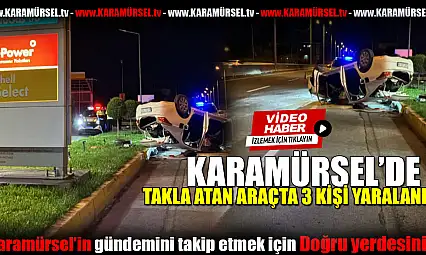 Bariyerlere Çarpan Araç Takla Attı: 3 Yaralı!