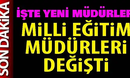 İlçe Milli Eğitim Müdürlüklerinde Büyük Değişiklik