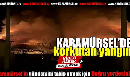 Karamürsel'de korkutan yangın!