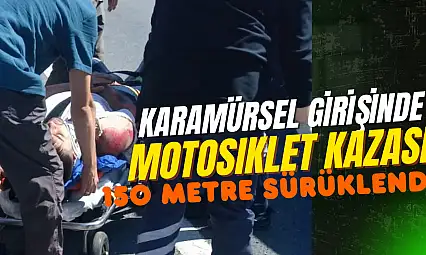 Motosiklet kazası az daha can alıyordu!